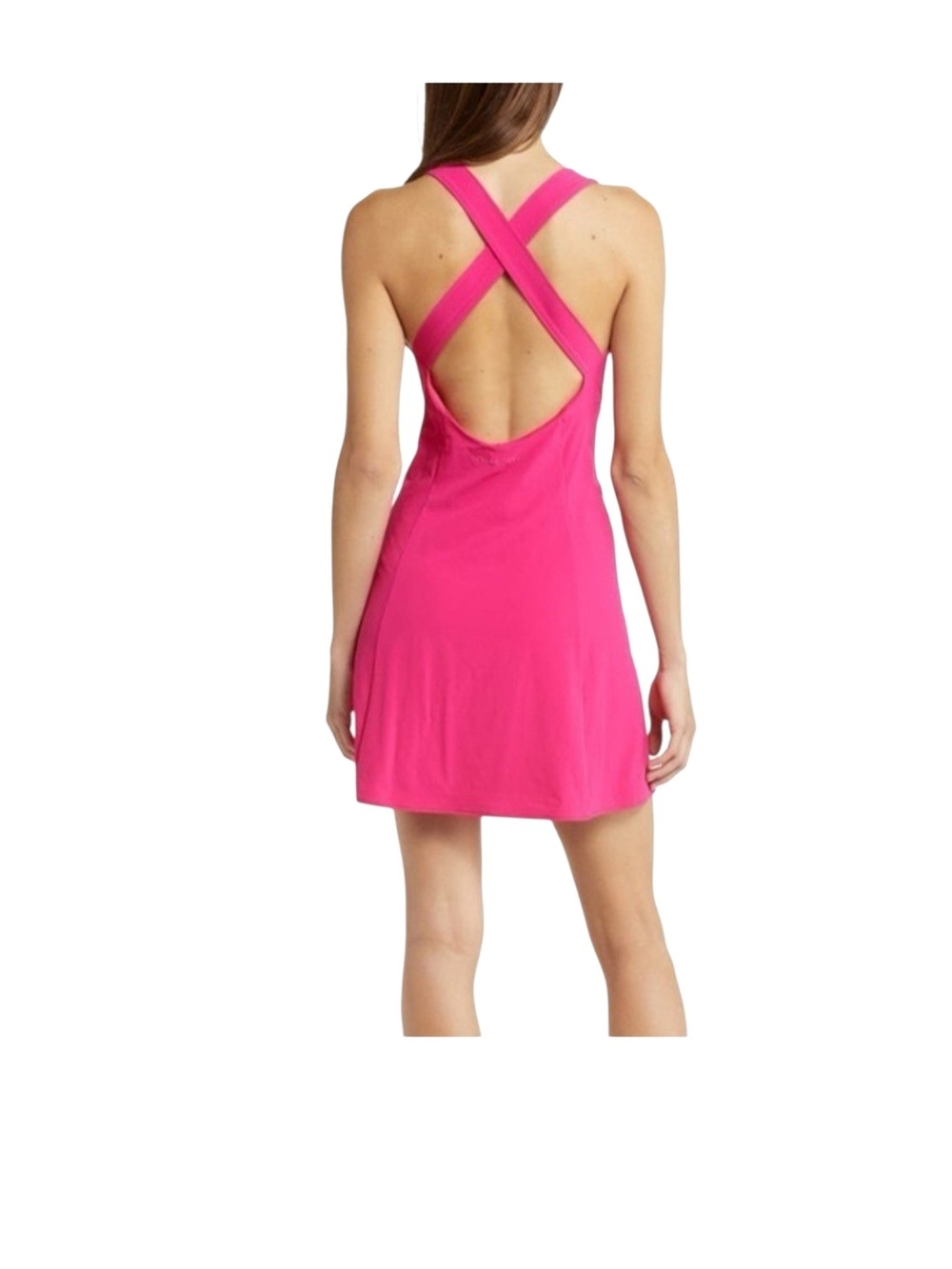 Outdoor Voices Exercise Dress Hot Pink Active Dress Skort Built-In Shorts Size L - Picture 11 of 12